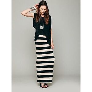 Free People Rugby Stripe Maxi Skirt